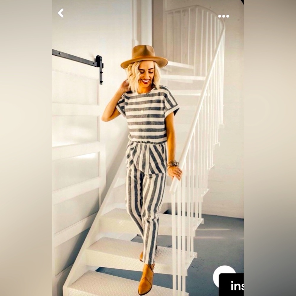 Roolee Sweet Escape Stripe Jumpsuit